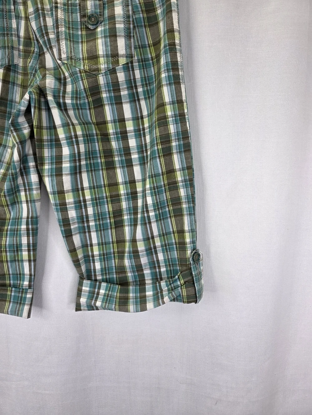 Rewind Y2K 00s Low Rise  Preppy Bermuda Shorts Multicolor Plaid Size 9‎ Juniors